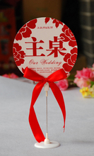 婚礼创意桌卡席位卡定制桌花号牌桌摆 婚庆个性定制 花瓣桌卡特价