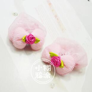  韩版儿童发网 玫瑰蝴蝶结插梳式儿童发网 雪花弹力发网 宝宝发网