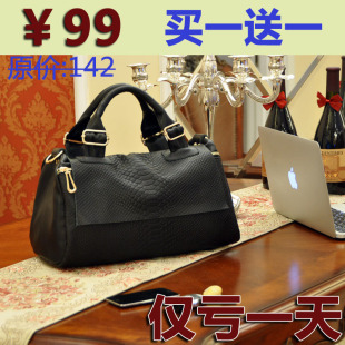  包邮真皮女包包新款鳄鱼纹潮单肩包女包女士手提包斜挎包特价