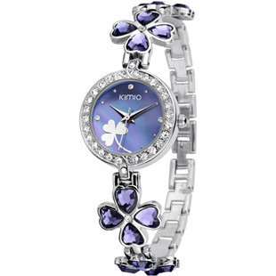  正品金米欧韩版时尚水钻表女士手表 四叶草手链表时装表女表 特价