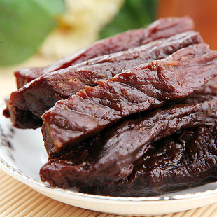  【蒙亮】内蒙古特产 风干米龙牛肉干 顶级零食458g 特价