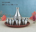 迎双节特惠 泰国锡器五杯酒具套装SKS5生日乔迁领导礼品可印LOGO