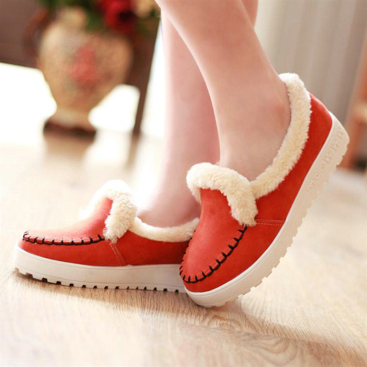 松糕鞋圆头厚底单鞋...