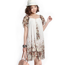 2012新款加大码孕妇装夏装韩版孕妇裙子春夏季天女孕妇雪纺连衣裙