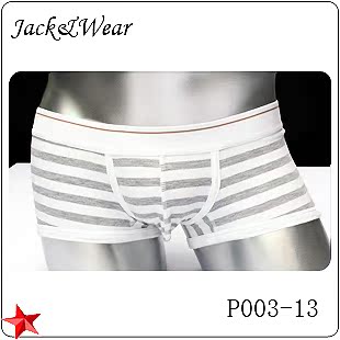 jack 内衣<em>男士内裤</em>条纹前<em>兜</em>男士平角裤男式四角