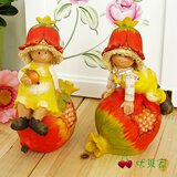 韩式风格家居装饰树脂娃娃花园摆件工艺品-大号石榴宝宝 