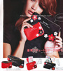COLOUR日本杂志附录揭载款 黑红好质感 化妆包+零钱包 两件套