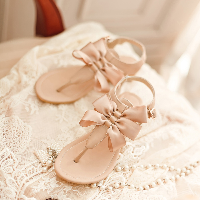 Taobao Whole Pearl Sandals Summer Korean Bow Clip Toe Cny 99 0000 2018 Summer New Sandals Sweet Bow Cute Korean Girls With Flat Shoes Women