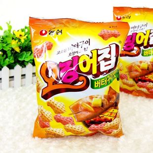  限区包邮韩国进口零食 韩式风味 农心鱿鱼膨化片 休闲食品点心55g