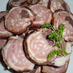  南京特产六合猪头肉之猪小肠卷 俗称肝肠肘 比猪大肠还香 私房菜