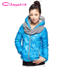熙兰雅 韩版新款正品<span class=H>羽绒</span><span class=H>服</span> 女士短款修身<span class=H>羽绒</span>衣 连帽女装外套 潮