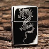 芝宝原装正品<span class=H>zippo</span>打火机 黑冰人中龙 2011新款刻字 送正版礼盒