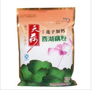  二十年老品牌 天荷牌 莲子加钙 西湖藕粉 420克袋 低糖 食品 速溶
