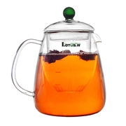 lotus.w1l大容量带过滤内胆玻璃茶壶耐高温玻璃，茶具泡花草茶壶