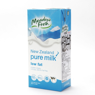  新西兰原装进口牧场 纽麦福低脂纯牛奶1L X12整箱 超高温灭菌乳