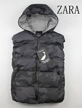 2012新款专柜同步正品Zara男女款带帽羽绒背心羽绒马甲情侣款外套