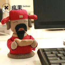 疯果正品|景毛毛|原创潮流手工|布艺可爱财神爷MINI玩偶摆件|