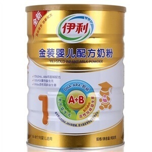  伊利金装婴儿配方奶粉1段900g听装（0-12月） 30007