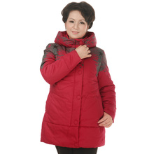 <span class=H>中</span><span class=H>老年</span>女装秋冬装新款棉服 妈妈装面包领印花<span class=H>中</span>长款<span class=H>棉衣</span> 莎瑞