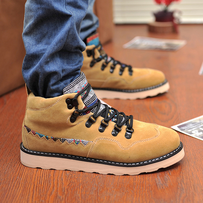 保暖磨砂高帮鞋铆钉鞋...