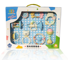 谷雨正品 婴儿摇铃组合九件套 益智玩具 宝宝玩具