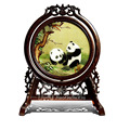 【娇古苏绣】双龙头双面绣 苏绣 手工绣品 双面绣工艺品 特色创意