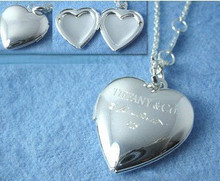 Tiffany collar de Seguimiento de joyería fina corazón marco de la foto del regalo del amante ★ especiales