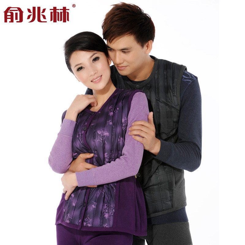 【特价清仓】俞兆林 2011新品御寒时尚印花羽绒背心 男女款