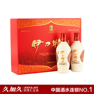  久加久白酒 伊力酒 52度 伊力特曲礼盒装 浓香型 500ml*2