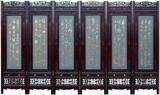 官艺 紫檀六扇屏风 李白将进酒 收藏送礼乔迁馈赠 大厅书房摆件