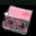 丹尼尔のhello kitty 粉色新品隐形眼镜盒隐型眼睛收纳盒非专柜