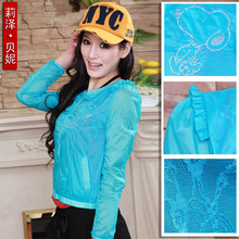 2012夏季新品<span class=H>热卖</span> 女 糖果色百搭<span class=H>小</span><span class=H>外套</span>防晒衣 长袖 透明