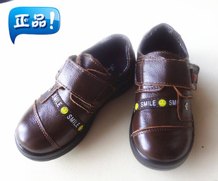  男童黑色皮鞋真牛皮正品单鞋儿童休闲皮鞋秋鞋透气学生鞋外贸包邮