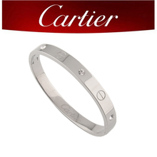 4 brazalete de diamantes Cartier Cartier de diamantes reputación plata pulsera de titanio de acero joyas