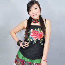 特价女装 <span class=H>民族</span><span class=H>风</span>牡丹绣花刺绣<span class=H>吊带</span> 绣花<span class=H>小</span><span class=H>吊带</span> <span class=H>民族</span><span class=H>吊带</span>衫 多色