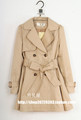 2012春秋女装lena新款vivi3月dazzlin系带风衣外套