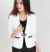 璨盛2012春装新款女装女士韩版修身OL小西装外套黑色小西服小外套