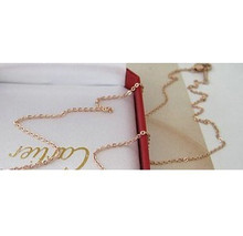Poco Hong Bao 格丽古奇卡 Cartier oro rosa collar de titanio rosa ultrafinas de cadena simple cadena para el cuello de la cadena