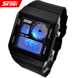  狂欢价 正品时刻美果冻男表 变色夜光学生表 防水电子表 闹钟计时