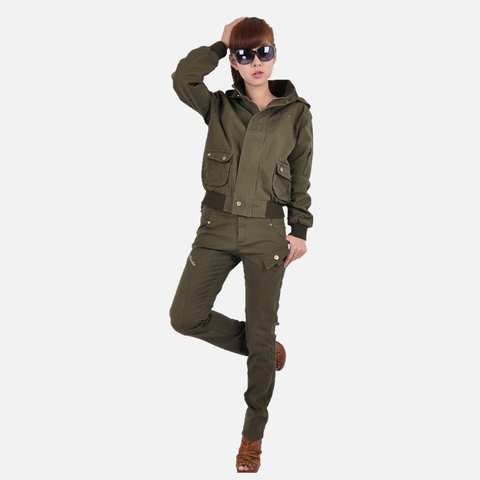 热销军迷服饰 军迷服装春秋装迷彩服套装女式