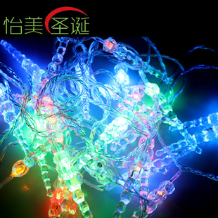  怡美圣诞 5M长圣诞冰凌灯 圣诞灯饰 七彩彩灯 圣诞场景布置用彩灯