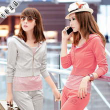 2012卡丹美思春款专柜正品纯棉三件套长袖套装运动服显瘦款8853