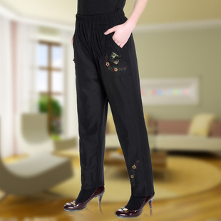  新品中老年女装秋装中年女式妈妈装老年宽松大码服装女裤长裤子女
