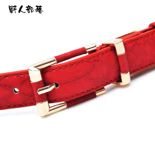  热卖鳄鱼纹 秋冬牛皮韩版休闲时尚百搭牛仔复古腰带女士细皮带