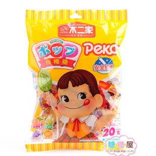  糖糖屋进口零食不二家水果棒棒糖4味糖果宝宝最爱125(140)g