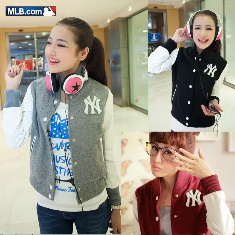 香港IT代购 MLB<em>女式棒球服</em> NY洋基棒球衫夹克