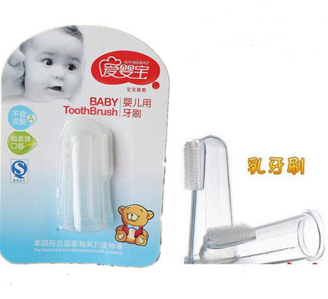 食品级硅胶乳牙刷 宝宝清理舌苔 刷牙擦婴儿童