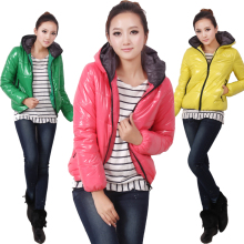淘金币2011冬韩版外套 <span class=H>亮面</span>修身正品清仓棉衣棉服 女装短款