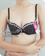 Queen水玉点荷边浪漫女人文胸黑