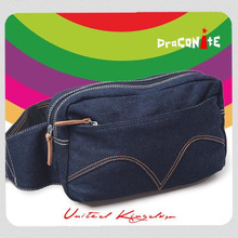 正品【经典款】英国潮牌DRACONITE㊣牛仔<span class=H>腰包</span> 丹宁布<span class=H>胸包</span>